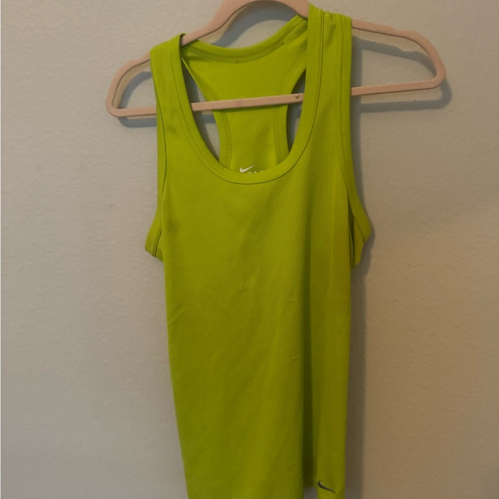 Nike Green Fitted Cut Out Sleeveless Tank Top